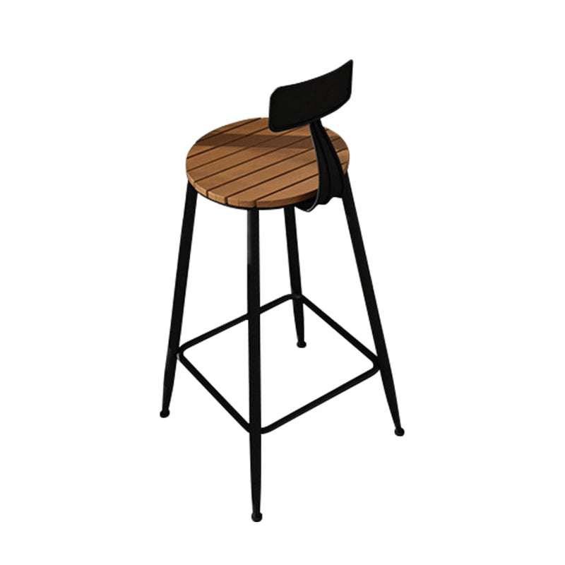 MASON TAYLOR WPC Top Iron Frame Bar Table/Stool Outdoor - Wood&Black