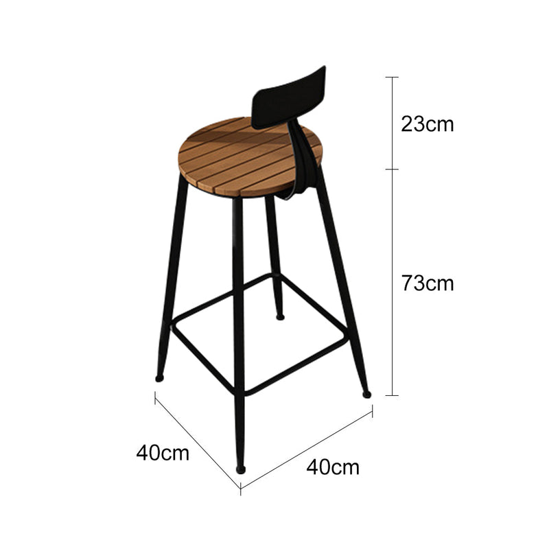 MASON TAYLOR WPC Top Iron Frame Bar Table/Stool Outdoor - Wood&Black